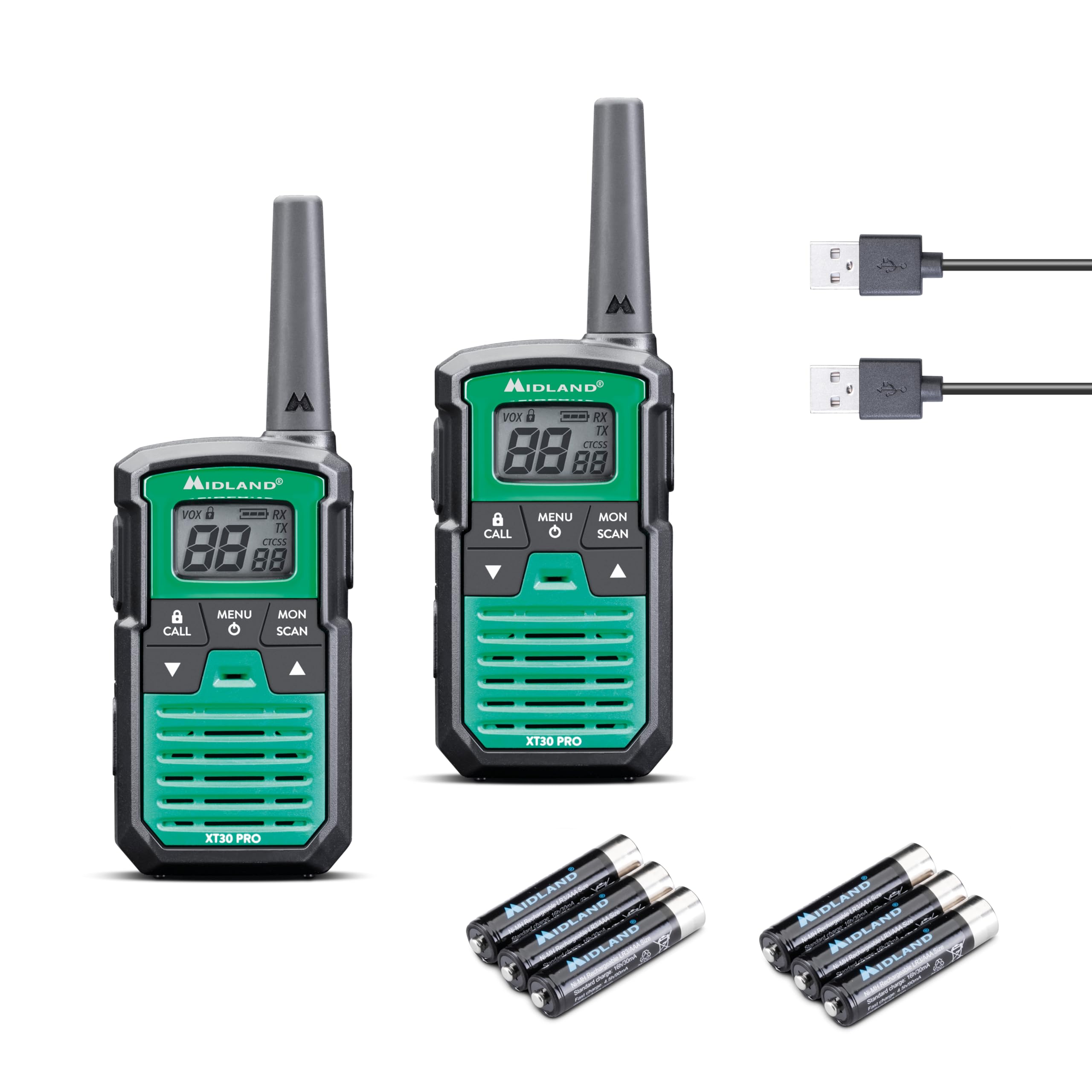 2x ✅Fits ALAN MIDLAND CBA C1463 PMR radio XT 30 PRO TWIN 0,5 W PMR r ⭐UK Seller⭐