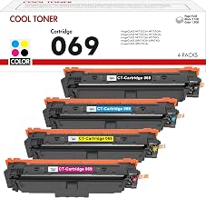 069 069H Toner Cartridge Compatible with Canon i-SENSYS MF754Cdw | Cartridge 069 069H MF752Cdw LBP673Cdw LBP674Cx LBP674Cdw MF753Cdw MF751Cdw MF755Cdw MF756Cx Black Cyan Yellow Magenta