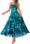 BTFBM Femmes Été Floral Maxi Robes Élégante Spaghetti Robe de soirée imprimée Robes longues de plage