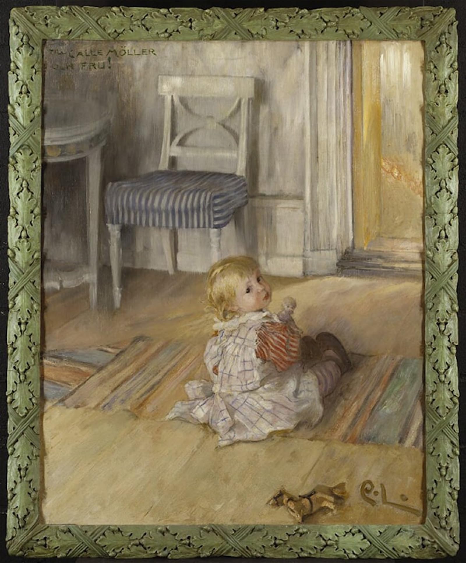Serendipitp No Frame Retro Picture Poster Wall Art Pictures Painting Pontus By Carl Larsson Wall Art Canvas Print For Wall Decor 60X90cm
