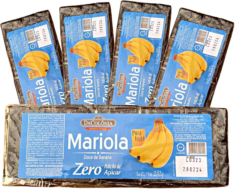 Doce de Banana Zero Dacolonia 230g - 5 Pacotes