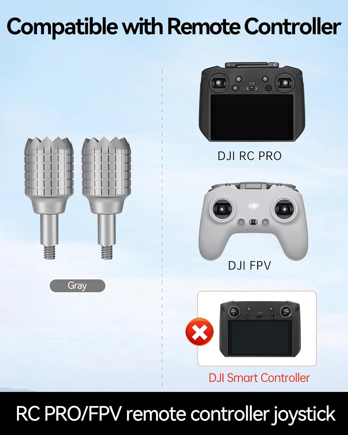 LKTOP 2 Pairs Controller Stick Replacement Joystick for DJI 𝗥𝗖 𝗣𝗿𝗼, 𝗙𝗣𝗩 𝗥𝗲𝗺𝗼𝘁𝗲 𝗖𝗼𝗻𝘁𝗿𝗼𝗹𝗹𝗲𝗿 𝟮/𝟯, Thumb Rocker for DJI Mini 3 Pro, Air 2S, Mavic 3/Pro/Classic/Cine, Avata/2, FPV