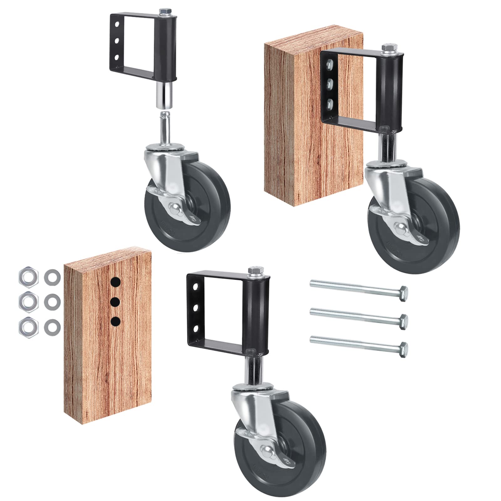 Schwerlastrollen 25,4cm Farmtor Rollen | Stahl Federbelastet | Für Hofeinfahrt & Stall