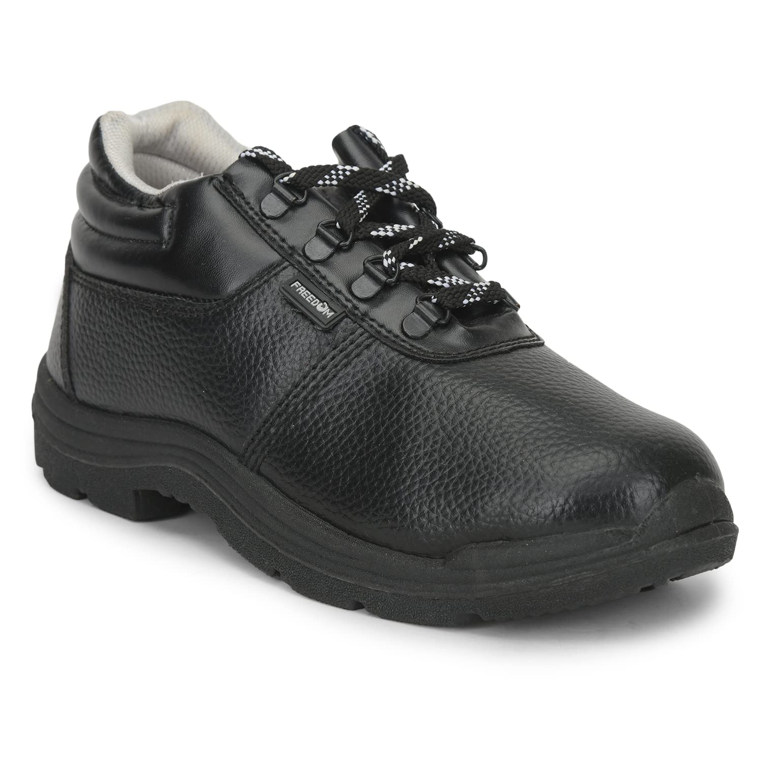 Liberty Freedom VIJYATA-2A Mens Lightweight Industrial Safety Shoes | High Ankle Military Boot | Hard Toe Safety Shoe For Outdoor Trekking & Ridding | Black | Size-9-image-20