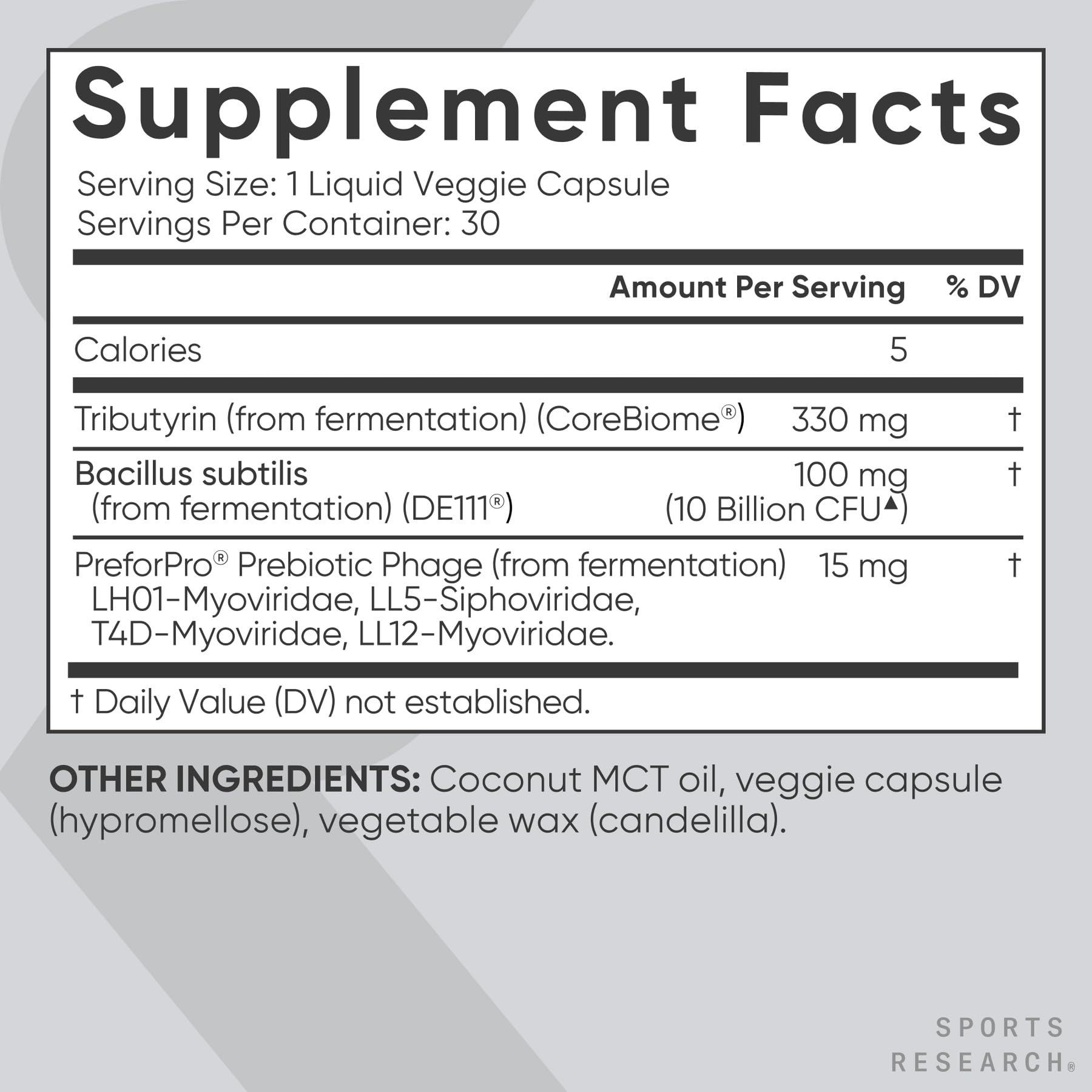 Sports Research® Tribiotic 3-in-1 Pre·Post·Probiotic, 30 Liquid Caps — Amazon image 5