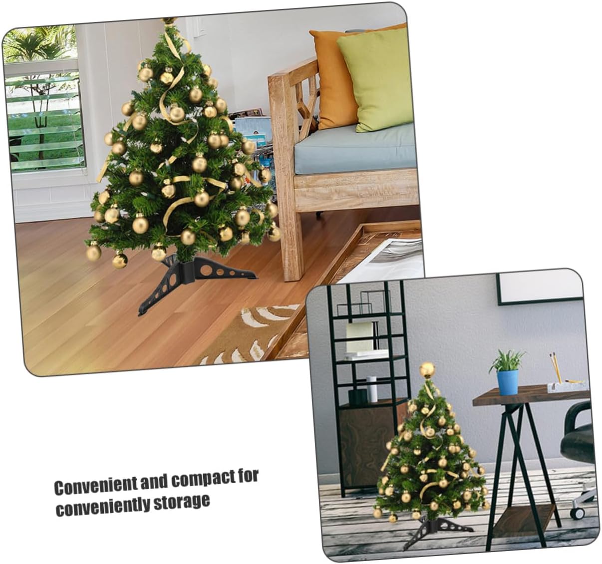 10pcs Black Plastic Christmas Tree Stand Stable Base Holder for Xmas Trees Easy Installation Decorative Support for Home Use
