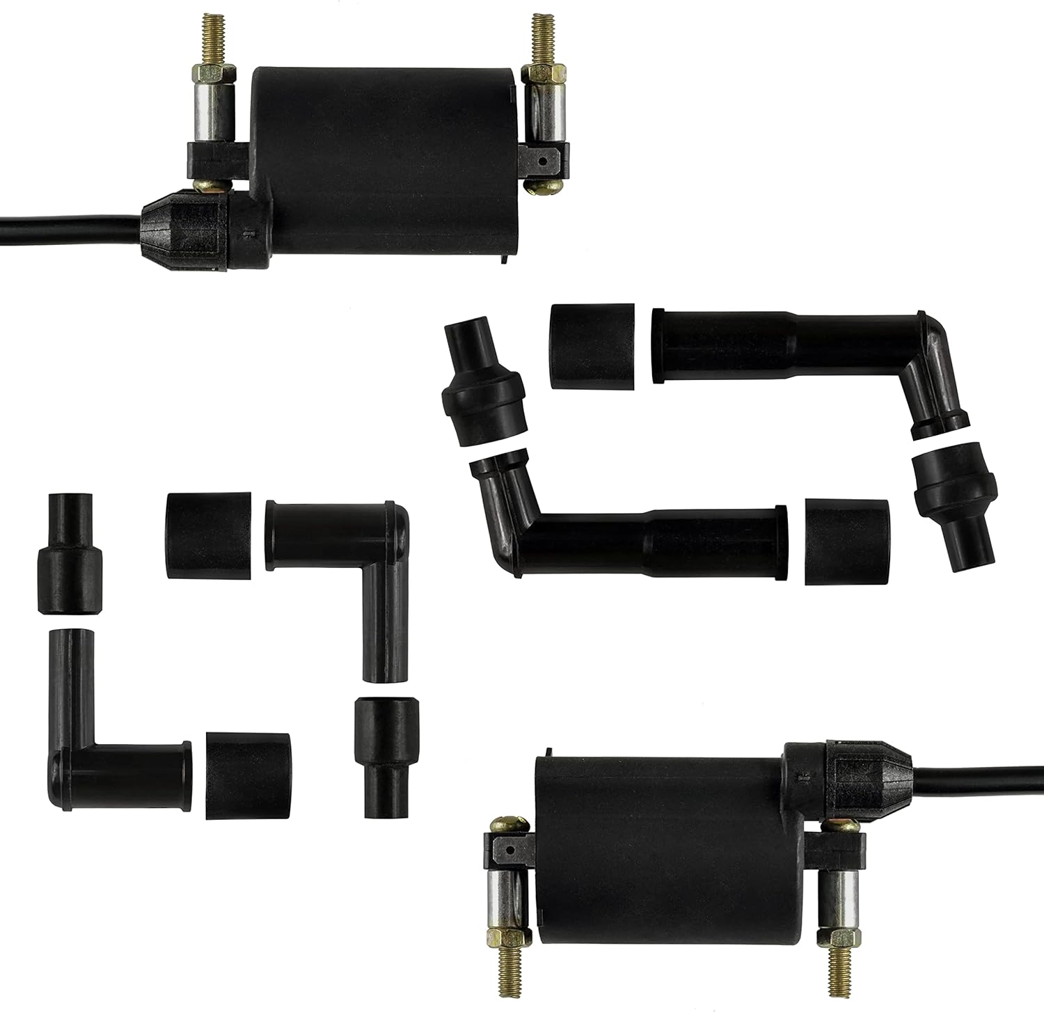 Caltric Complete Ignition Coil Wire Cap Kit Compatible with Kawasaki Vulcan 1500 Classic 1997 1998 1999-2008