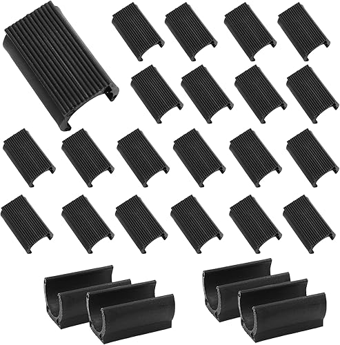25 fundas de plástico para patas de silla, protectores de patas de muebles de plástico con forma rectangular para puntas antideslizantes de patas de