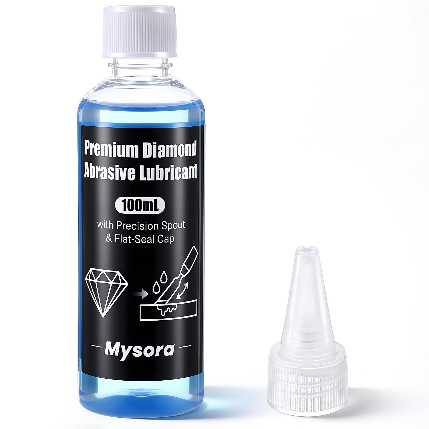 Diamond Abrasive Lapping Fluid, 3.4 fl oz (100 ml), Honing Oil for Diamond Stones & Knife Sharpening, Precision Tip Applicator, Prevents Clogging & Rust, Improves Grinding Performance