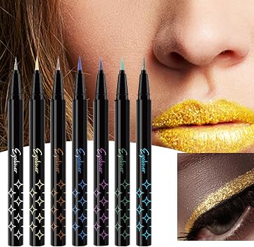 Glitter Eyeline Pencils Set Waterproof Smudge Proof Long-Lasting Shimmer | Eye Shadow Pencil Pearl Eyeline Kit Long-Lasting Pencils Eye Liner Pen for Colorful Makeup
