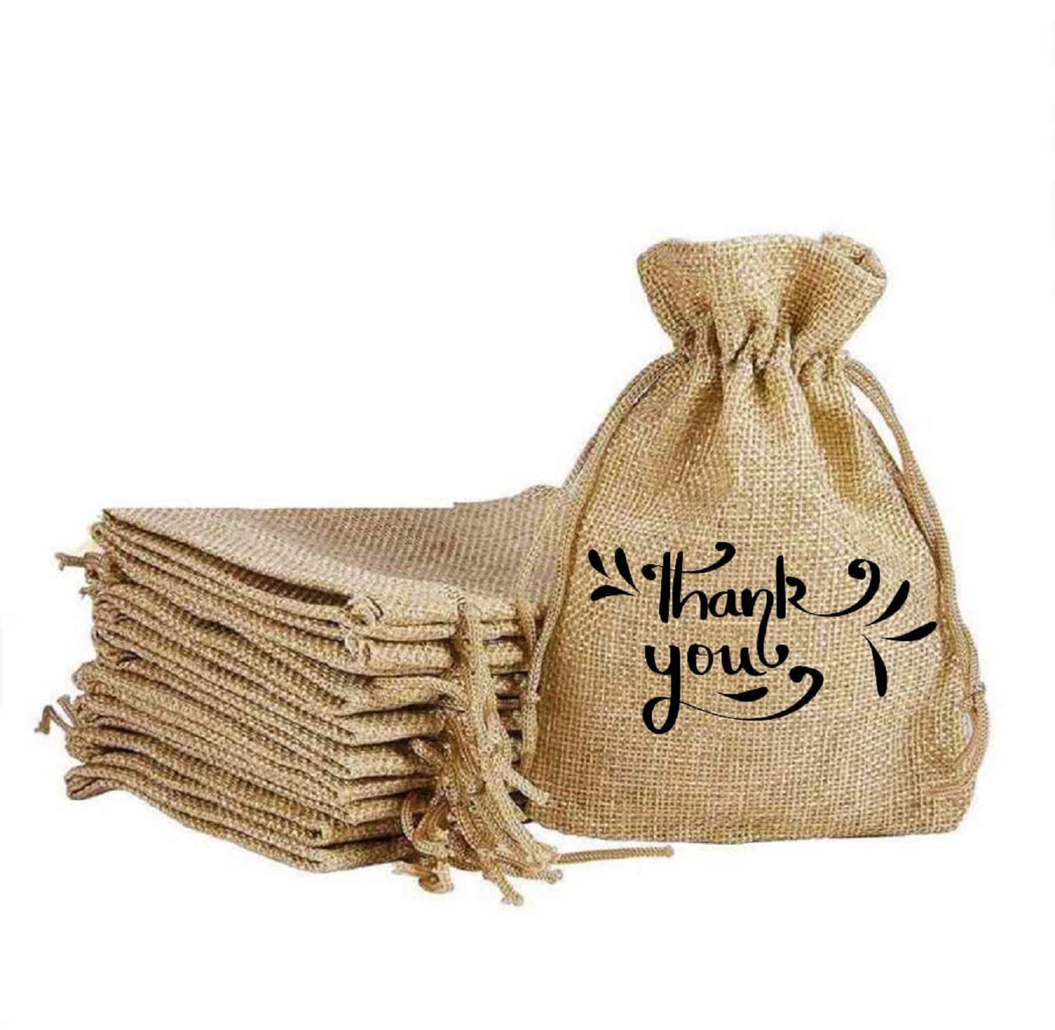 Handmakers Womens Jute Potlis with Thank you Print | Gift Bag Potlis (30) (B0BLSCHKWY) Amazon Price History, Amazon Price Tracker