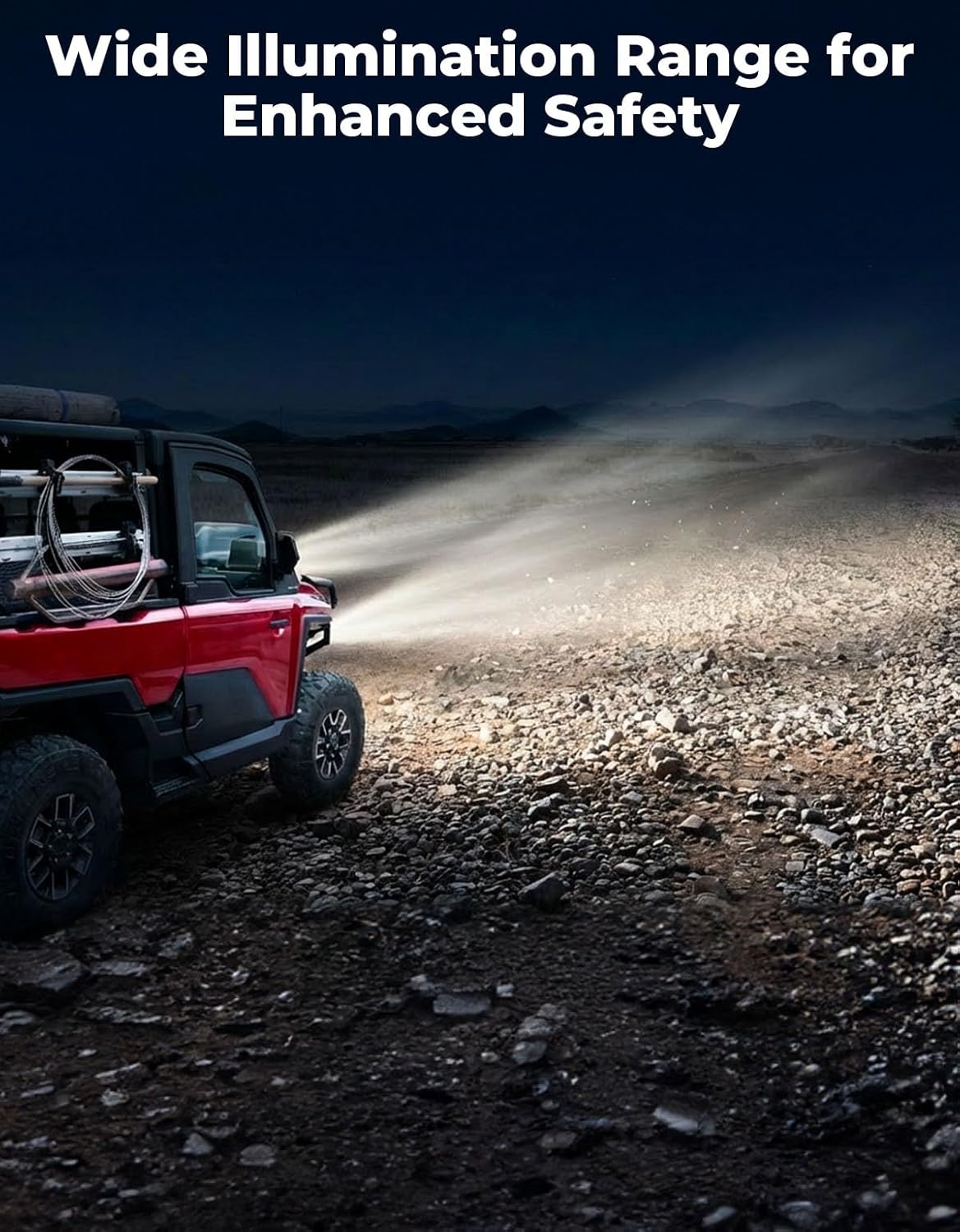 KEMIMOTO LED 1500 Bumper Lights Compatible with Polaris Ranger 1500 XD / 1500 Crew 2024 2025 2026, UTV Front Accent Light, Brushguard Auxiliary Headlight Accessories, Replace# 2889767 (2 PCS) - Image 6