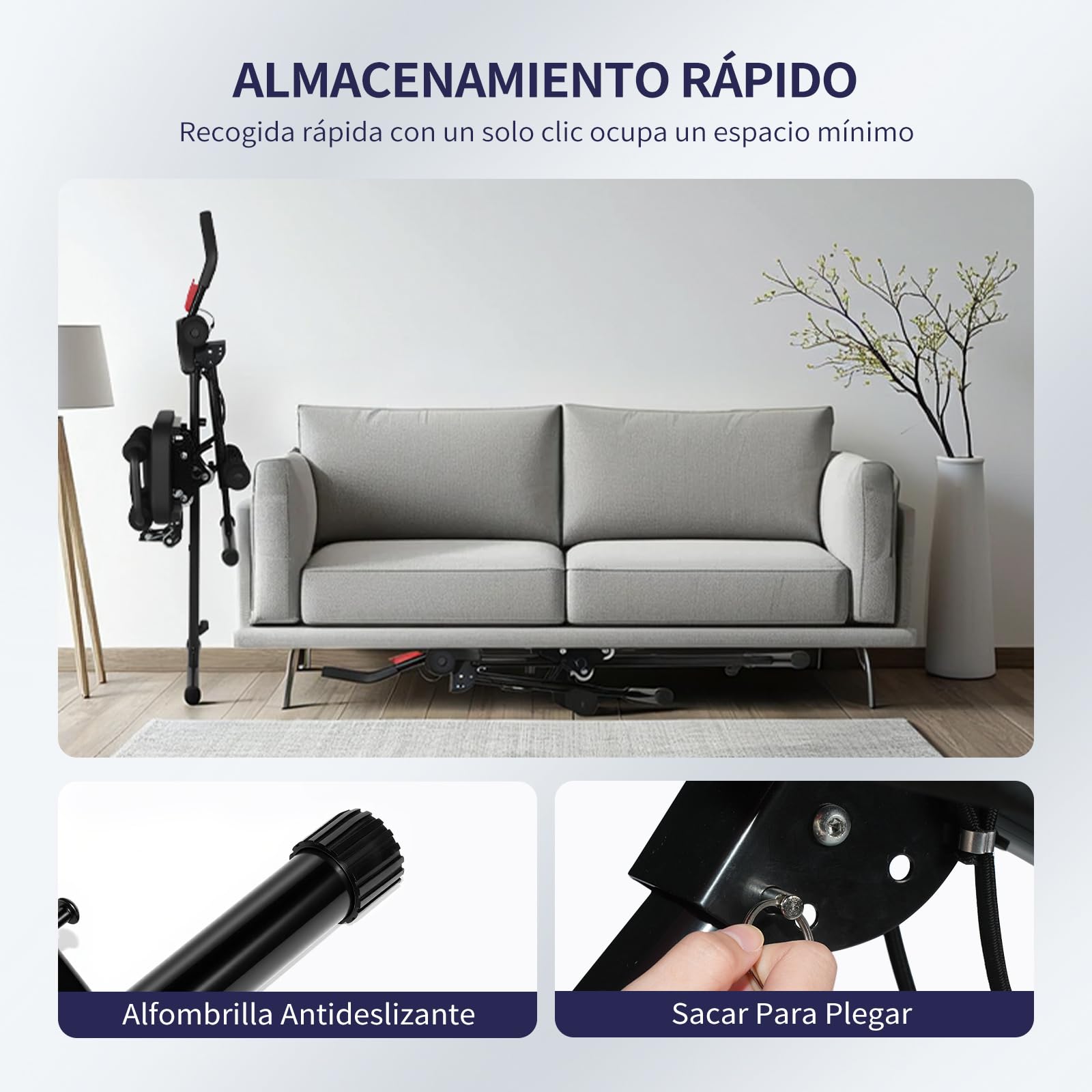 Entrenador Abdominal Multifuncional Plegable con Pantalla LCD, Cojín Acolchado Extra Grueso, Empuñaduras Antideslizantes de Espuma, para Ejercicios de Abdominales y Bíceps en Casa
