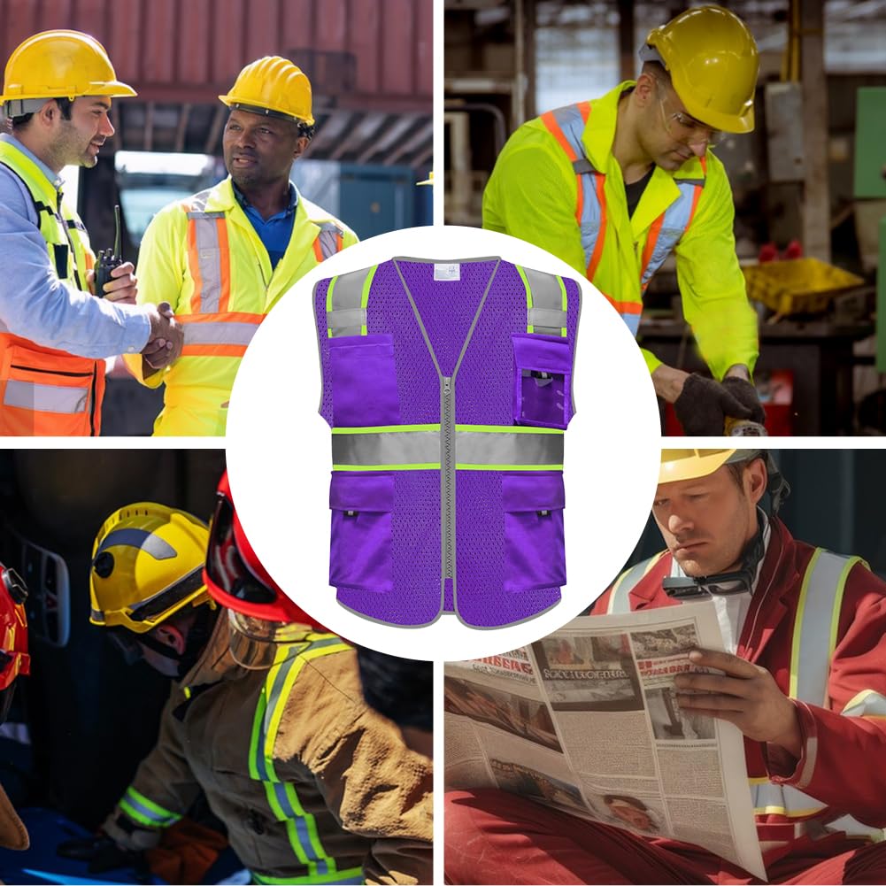 Snapklik.com : FEimaX High Visibility Safety Vest Mesh Reflective Work ...