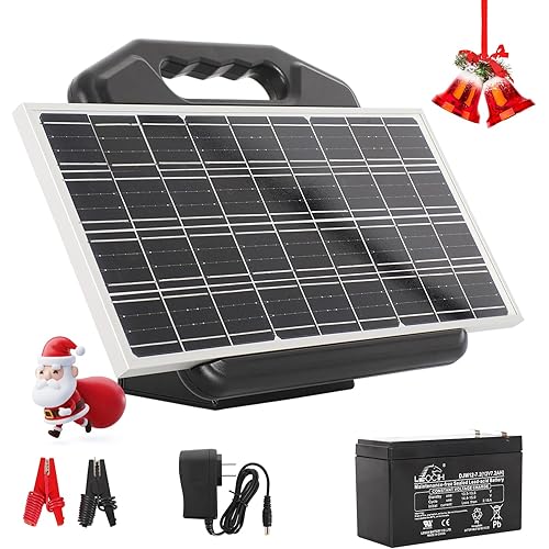 S1500 1.5 Joule Solar Electric Fence Energizer for Livestock, Horses, Cattle, Sheep - 50 Miles, 15W Solar Panel, Easy Installation