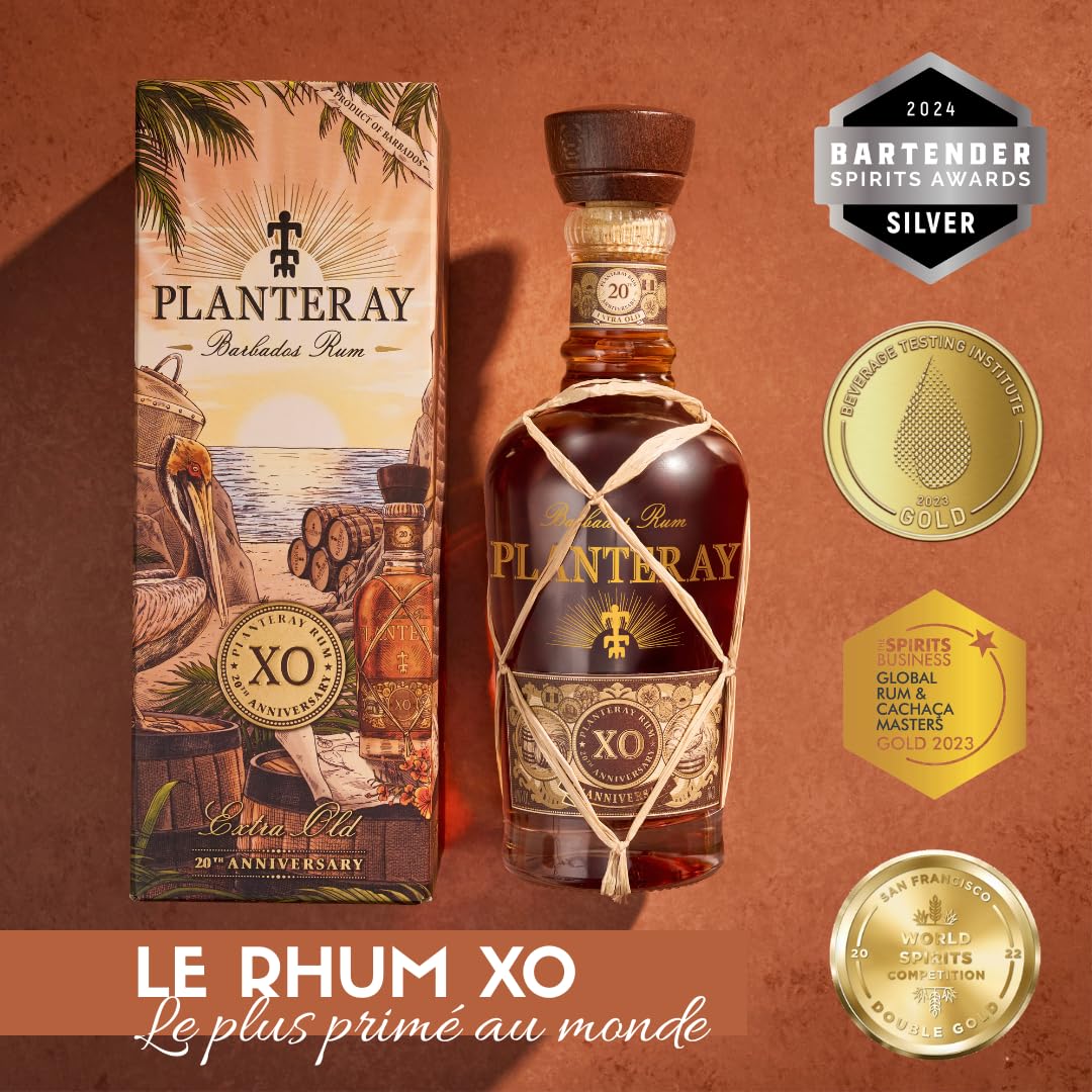 PLANTERAY RUM (Ex Plantation) - XO 20th Anniversary - Rhum - 70 cl | Origine : Barbade - Notes de Vanille & Cacao - 40% Alcool
