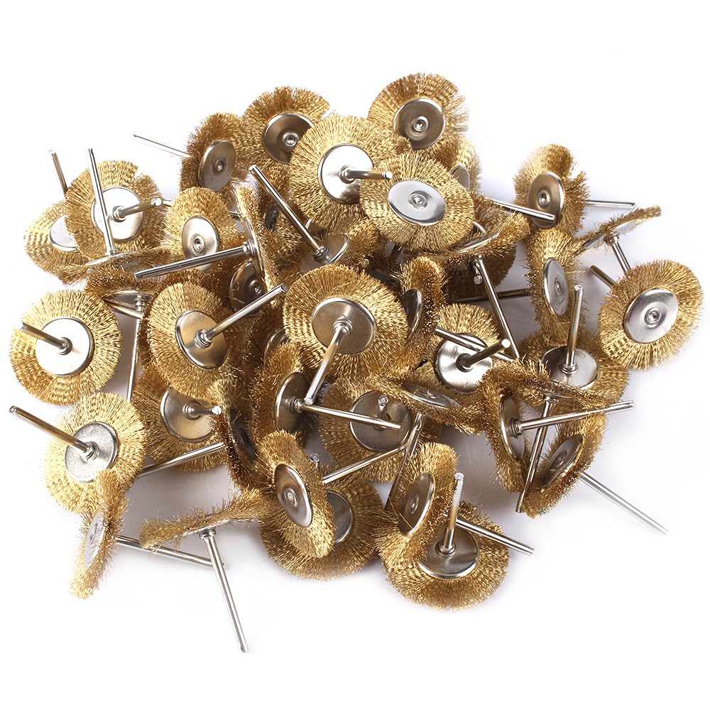 40 szt. szczotki mosiężne, druciane, do wiertarek, narzędzia obrotowe, polerowanie, usuwanie rdzy z metalu, czyszczenie wanglan(40Pcs)