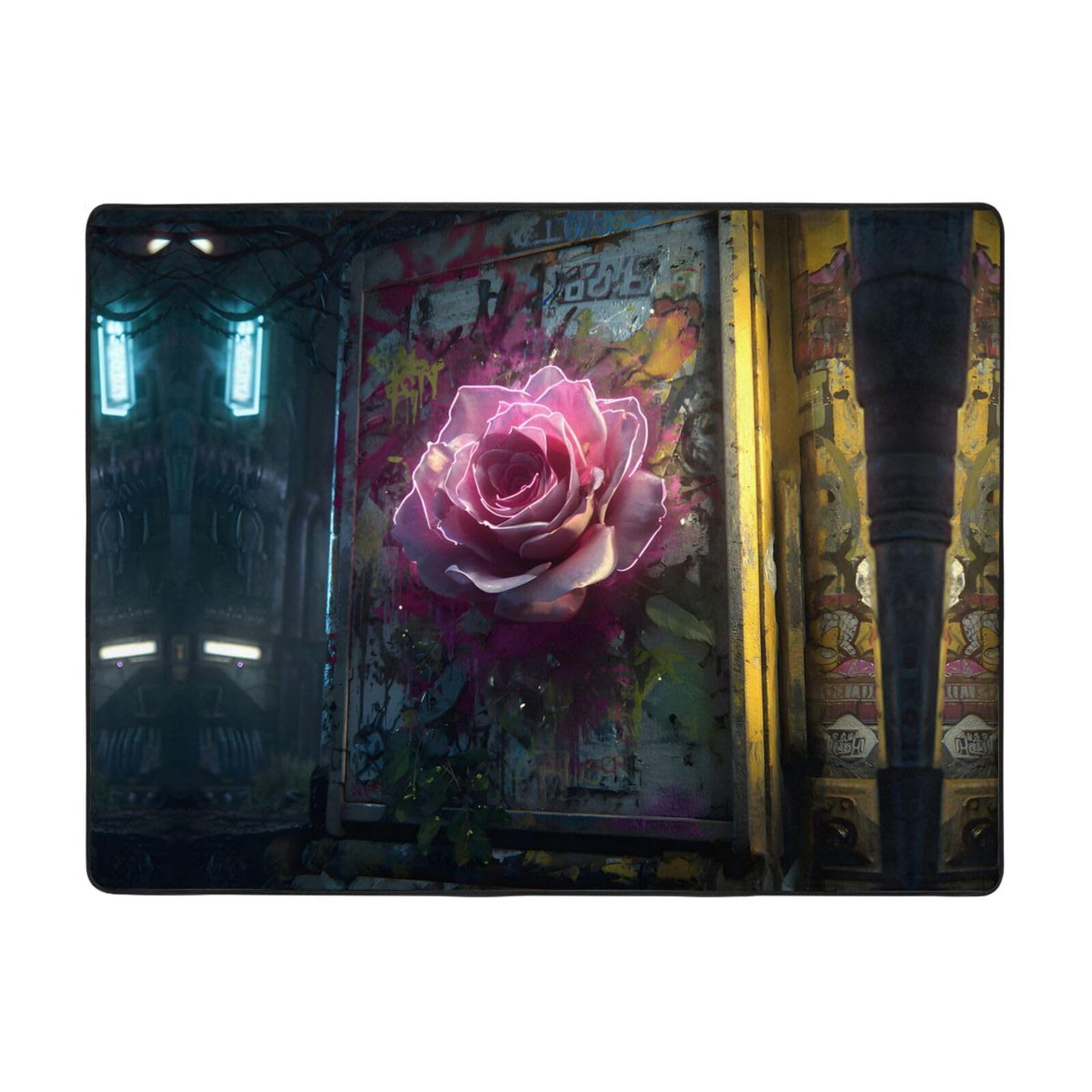 Tapis de sol antidérapant en flanelle rose pour sécuriser vos pièces humides