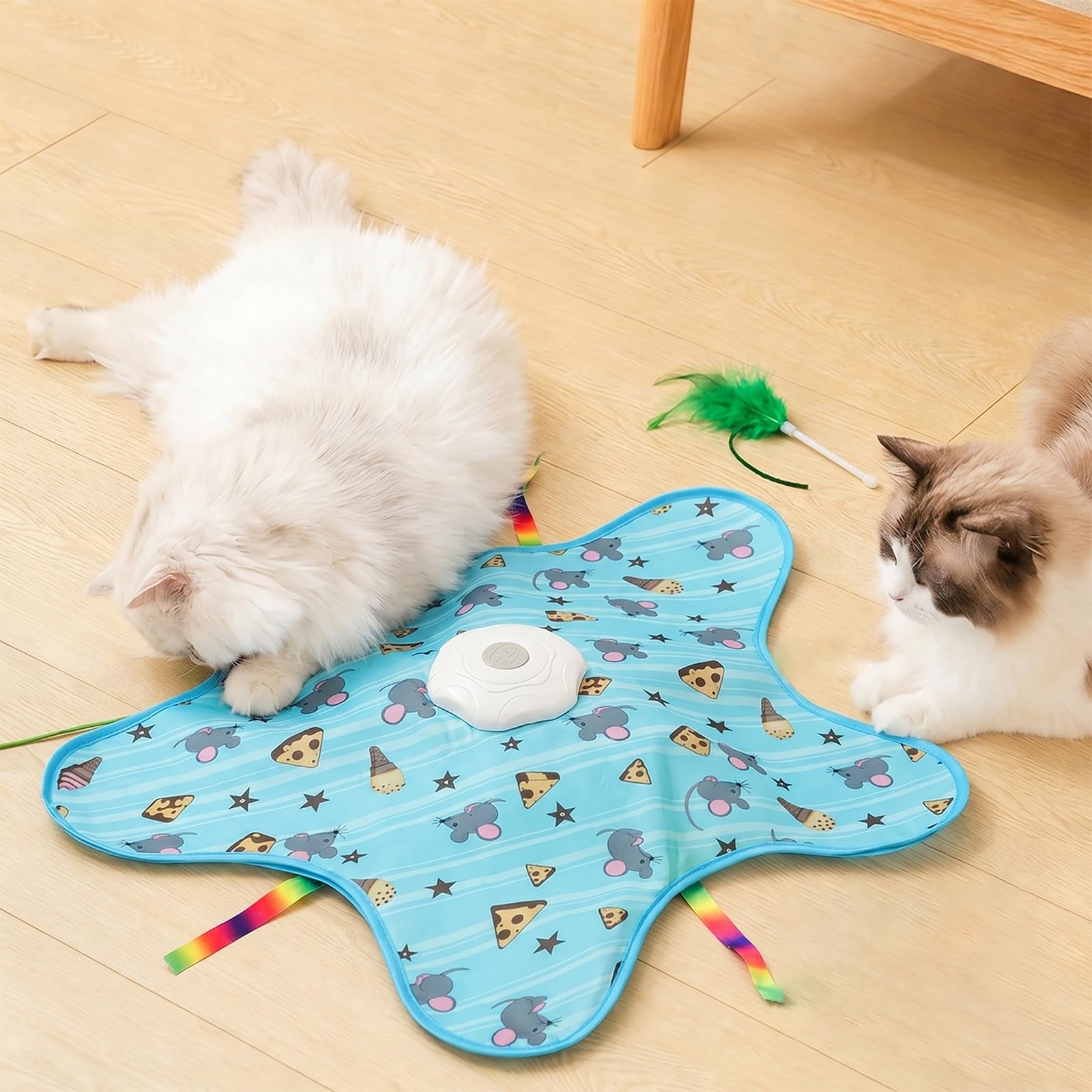 Tappeto Interattivo Gatto, Giochi per Gatti, Giocattolo Intelligente Interattivo per Gatti con molle Rimovibili, Ricaricabile Giocattolo interattivo per gatti interni (Color 2)