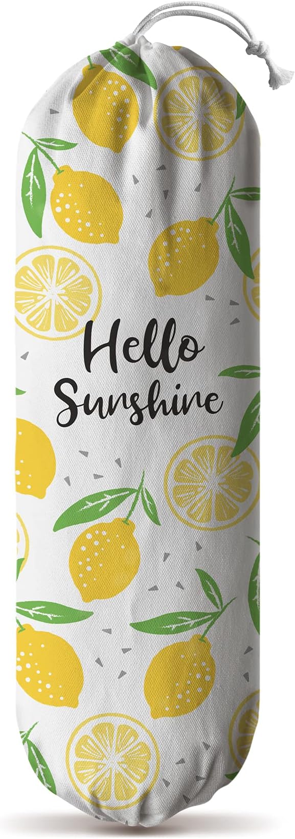 HglianLemon Grocery Bags Holder,Sunshine Plastic Bag Holder Garbage Shopping Trash Bags Storage Organizer,Cute Lemon Kitchen Décor, Gifts for Women