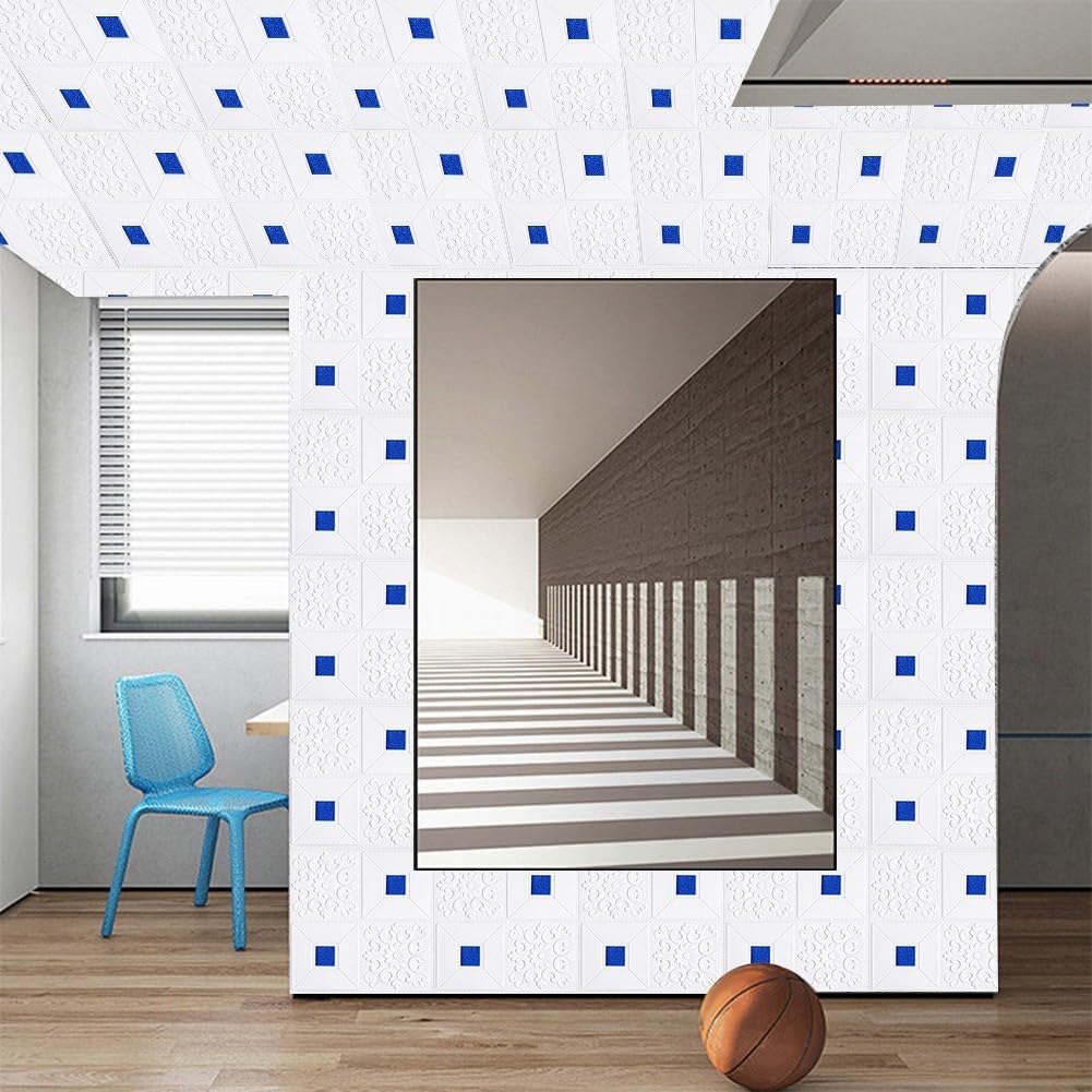 10 Stück 3D-Wandpaneele - Selbstklebende PE-Schaumstoff Platten 35x35cm