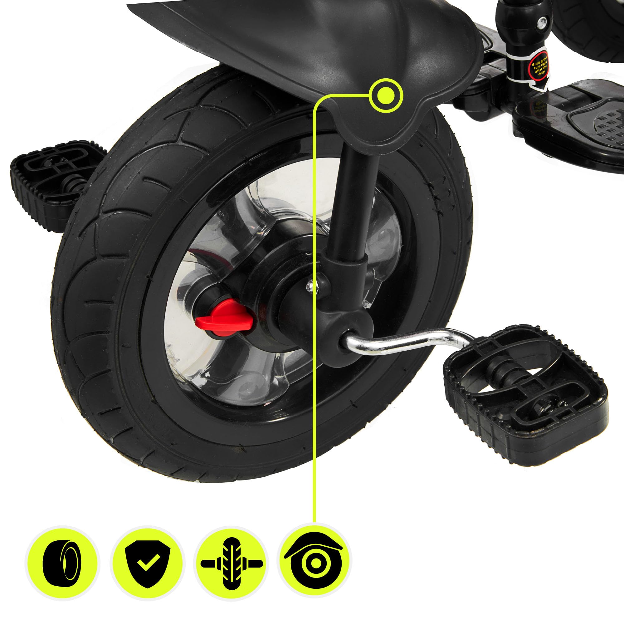 HyperMotion Rowerek Trójkołowy dla Dzieci, Rowerki dla Dzieci, 1-4 lata, Rowerek dla Maluchów, Trójkołowiec, Rączka Rodzica, Pierwszy Rower, Różowy