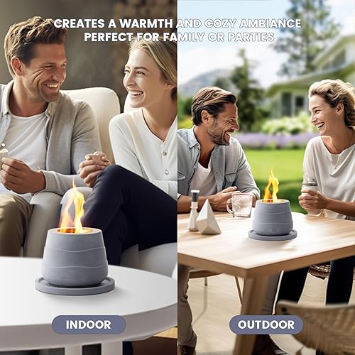 Miniatura 6 de Kante Hoguera de mesa chimenea portátil chimenea con alcohol para frotar hoguera interior hoguera de mesa mini hoguera portátil para exteriores