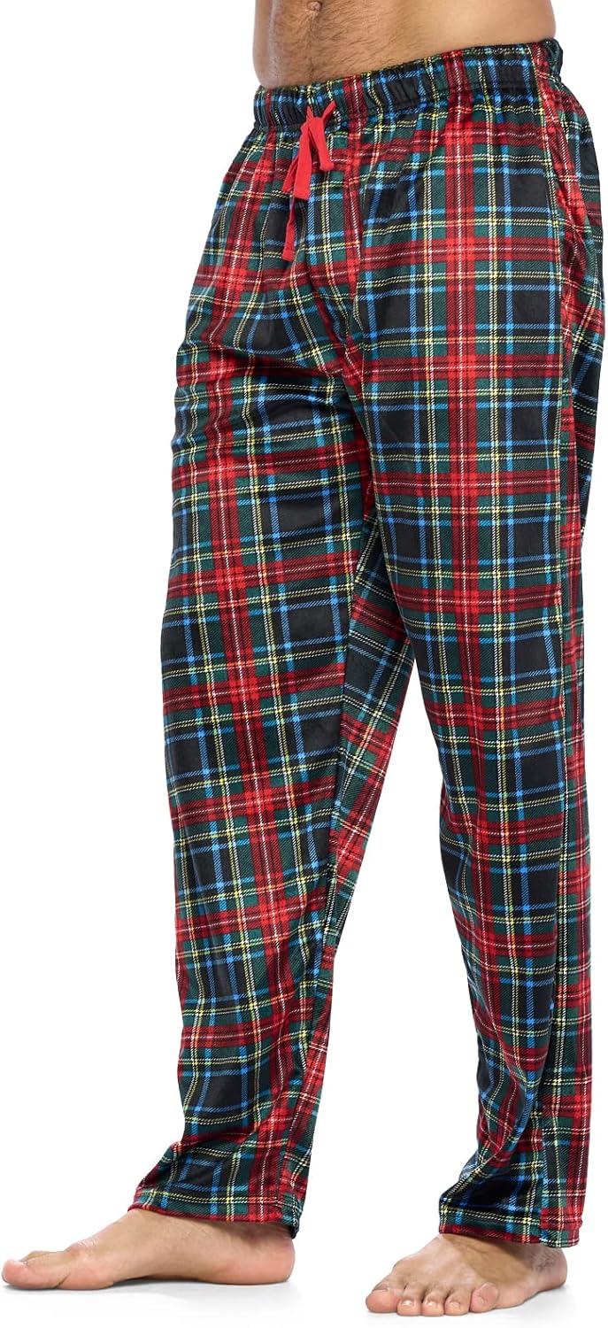 Ashford & Brooks Men's Fleece Pajama Pants, Fuzzy Soft Sleep Lounge Bottoms - Image 2