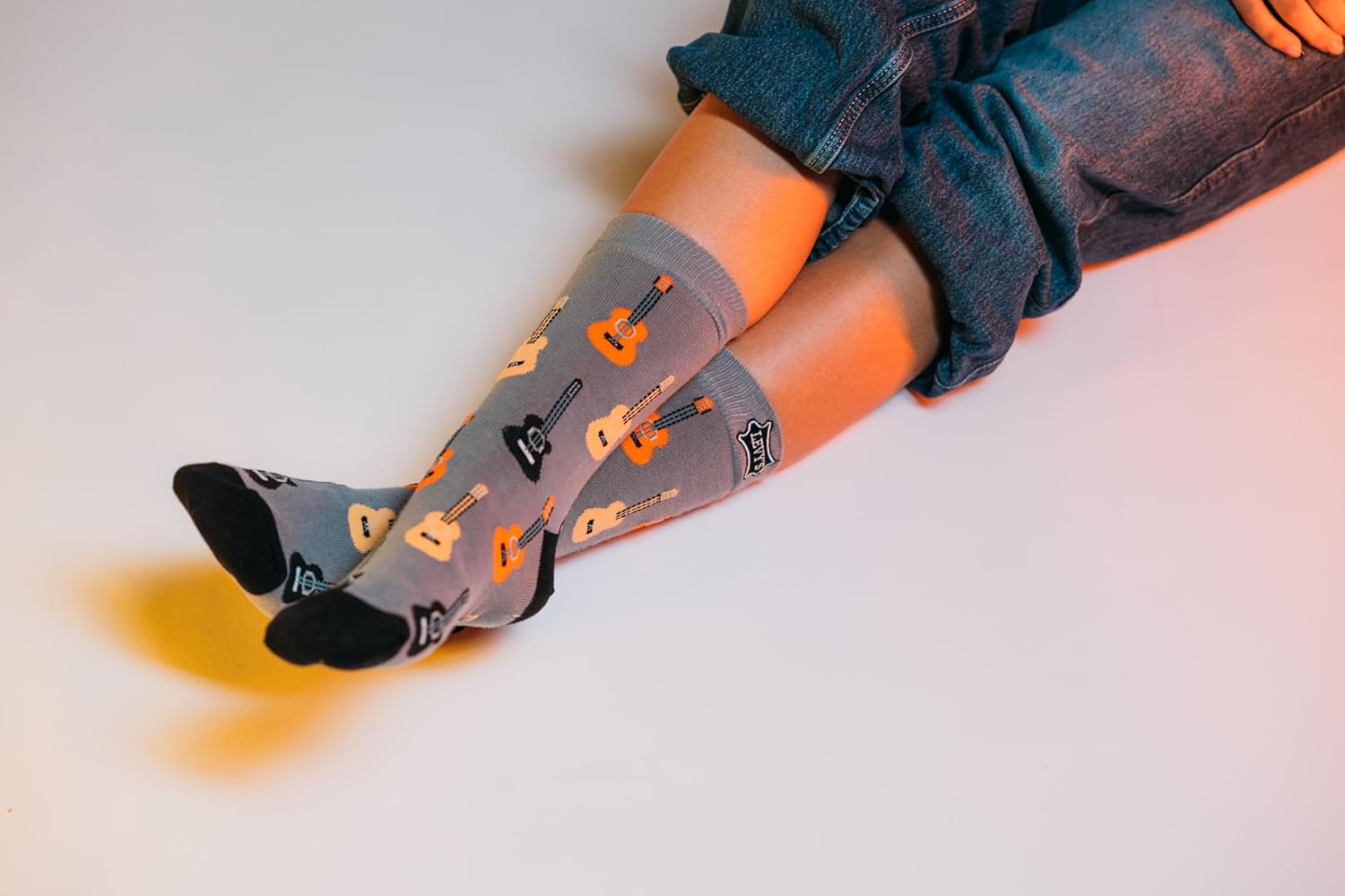 Levy's Leathers Pattern Crew Socks, Cool Novelty Conversation Starter for Musicians, Teachers, and more! - Image 2