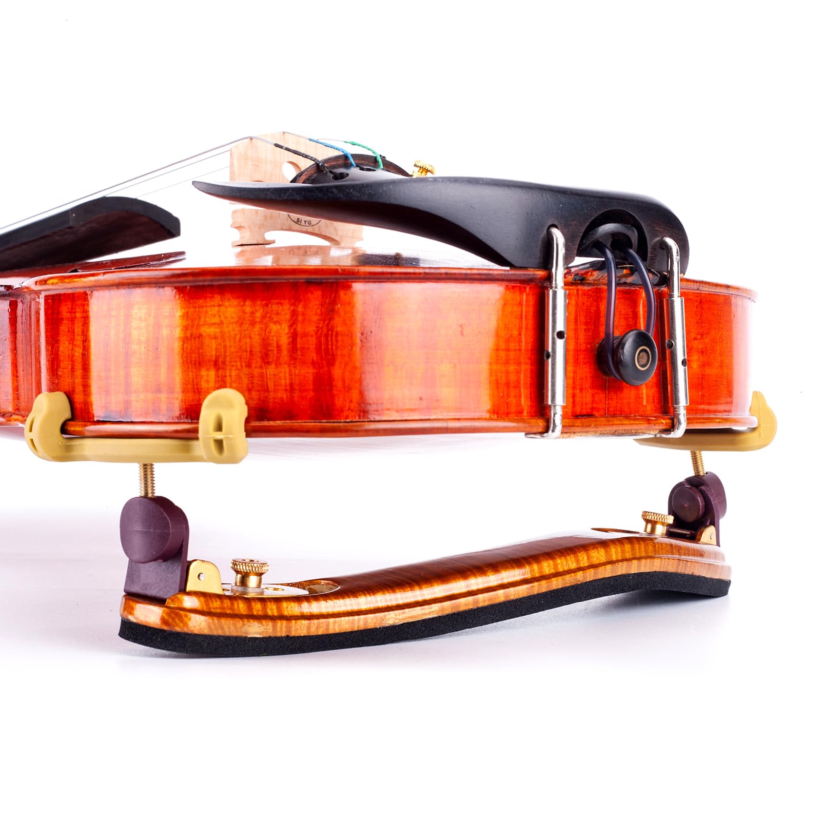 Schulterstütze aus Ahornholz für Violine für 3/4 & 4/4 Violinen, 33-35,6 cm Bratschen – Ergonomisch, verstellbare Höhe & Breite, weiche EVA-Polsterung, geeignet für Jugendliche & Erwachsene