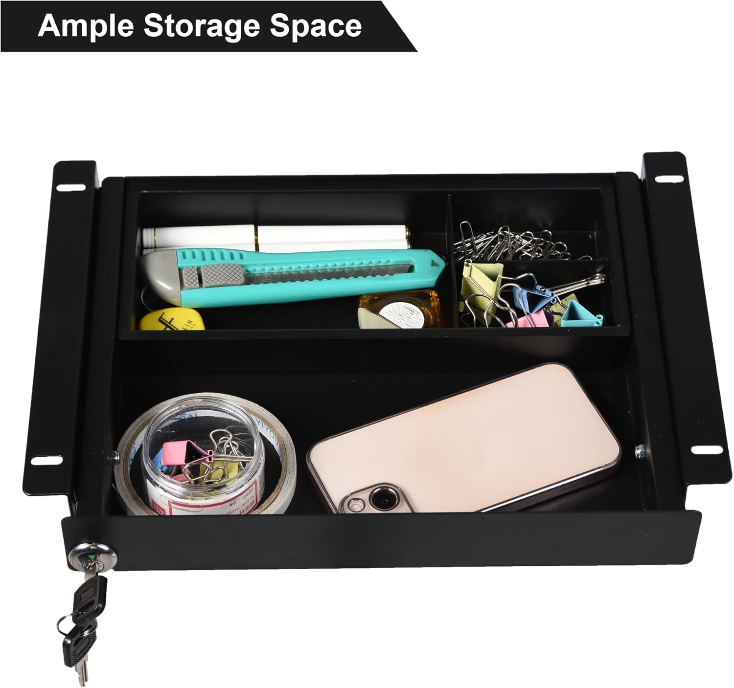 Under Desk Drawer, Screw-mount Hidden Storage Box