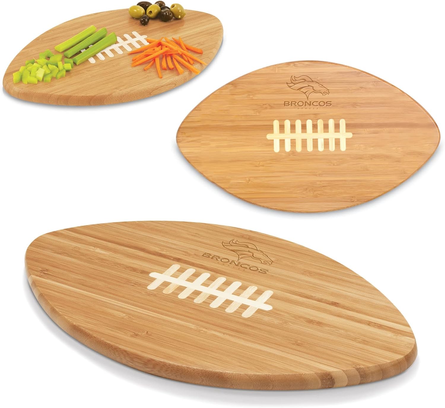 Best Review PICNIC TIME Denver Broncos Bamboo Touchdown Cutting Board