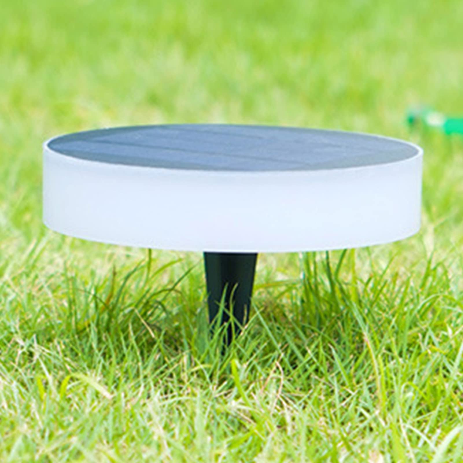 Solarne oświetlenie uziemiające, LED 2 tryby solarne lampy ogrodowe, wodoodporne zewnętrzne zasilane energią słoneczną oświetlenie krajobrazu do patio, ścieżki, trawnika, podwórza, podłogi, okrągłe