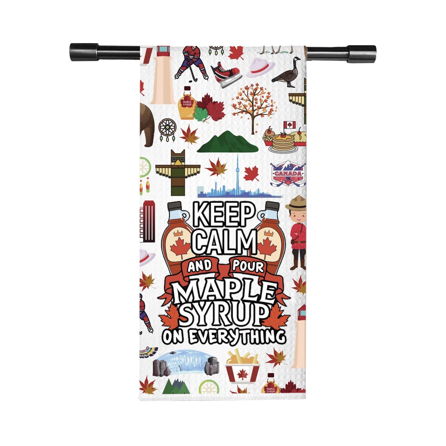 Serviette de cuisine motif feuille d'érable Canada pour votre vaisselle