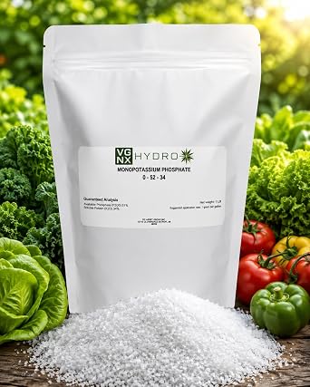 Monopotassium Phosphate MKP 0-52-34 Highest Purity Haifa Grade Water Soluble Plant Nutrient Bloom Booster 2 lb