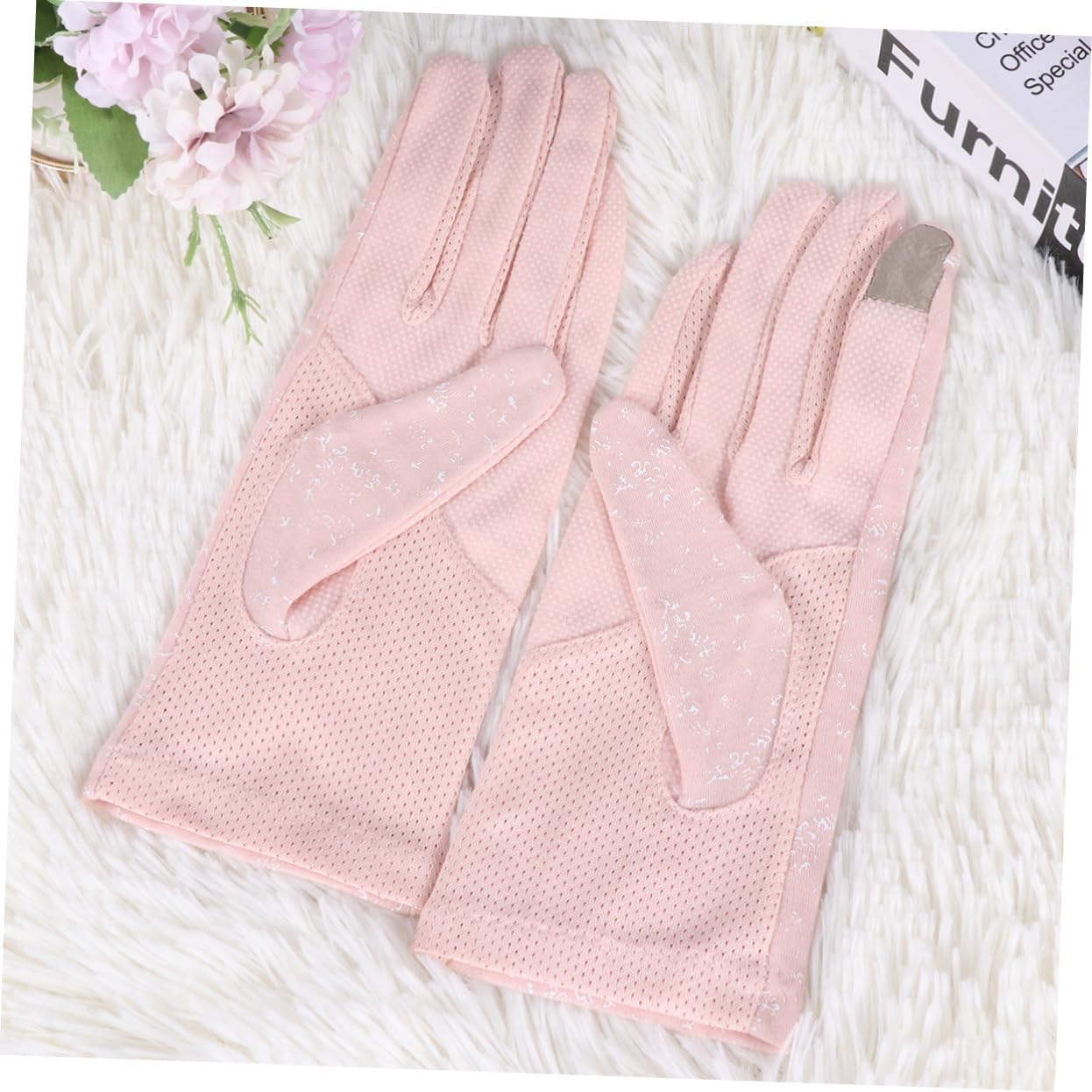 Summer UV Protection Gloves for Women Light Screen Elastic Hand Covers Anti-Slip Protective Gloves for Outdoor Activities