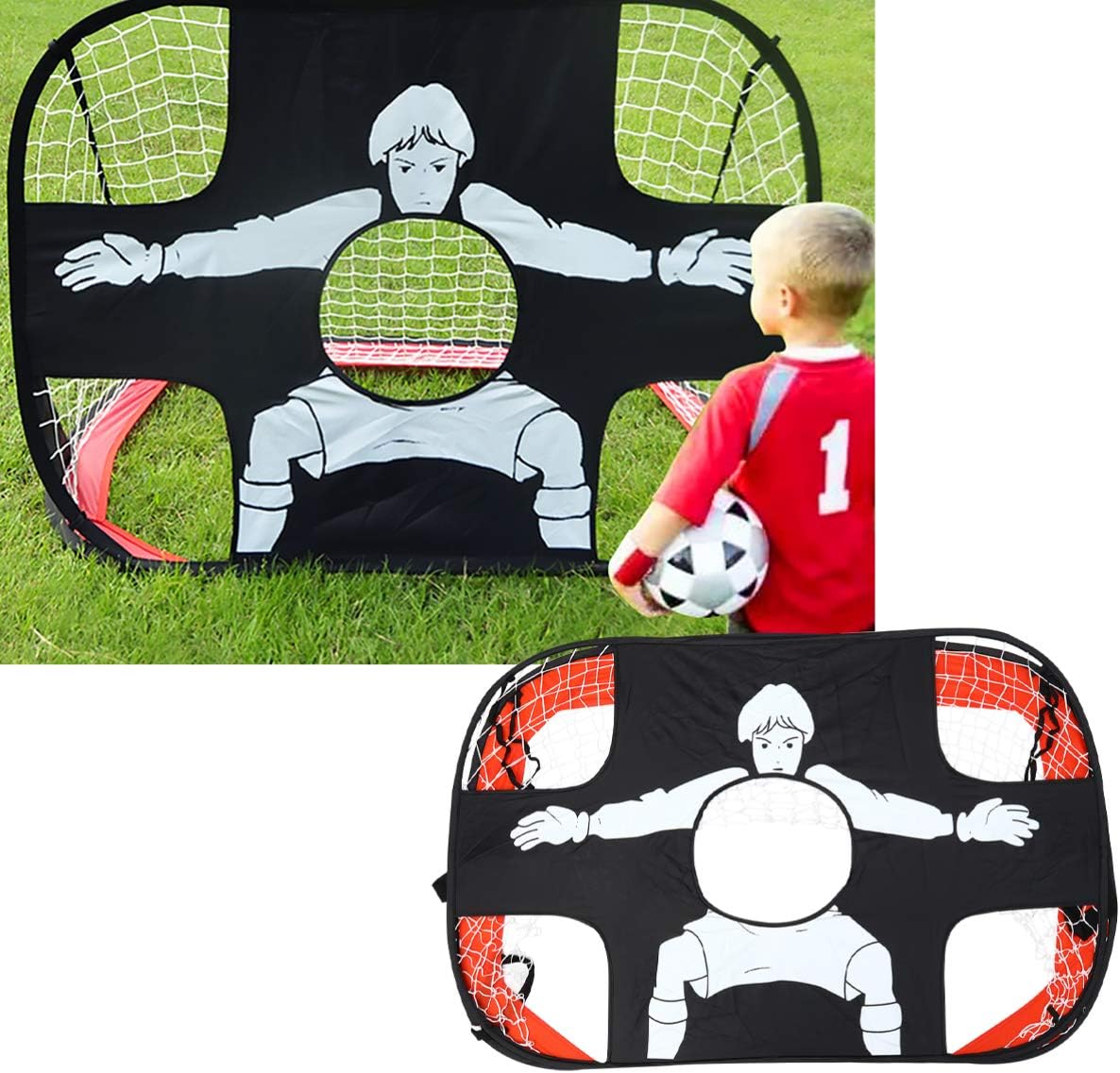 1pc Portable Boy Girl Soccer Goal Removable Outdoor Soccer Net for Boy Girl Easy to Carry and Fold for Backyard Play Reinforced Design