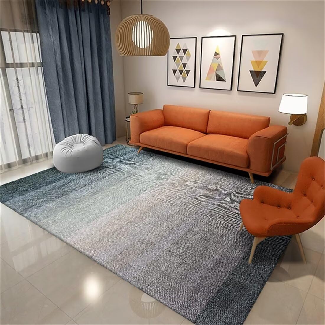 Tapis de sol extérieur et intérieur pliable gris bleu 50x70cm pour enfant
