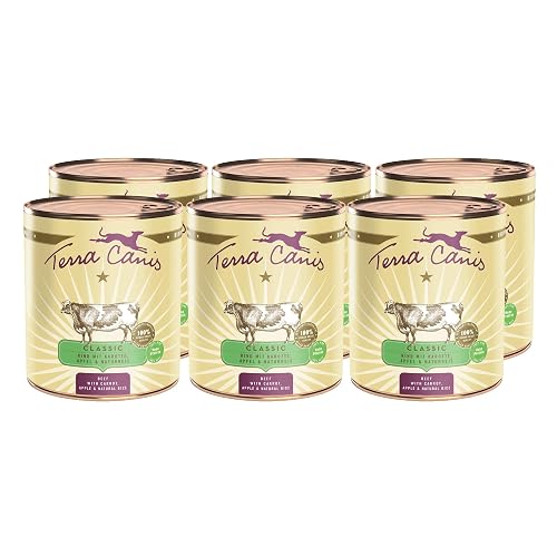 Terra Canis Vacuno con Zanahoria, Comida clásica para Perros, 6x800g