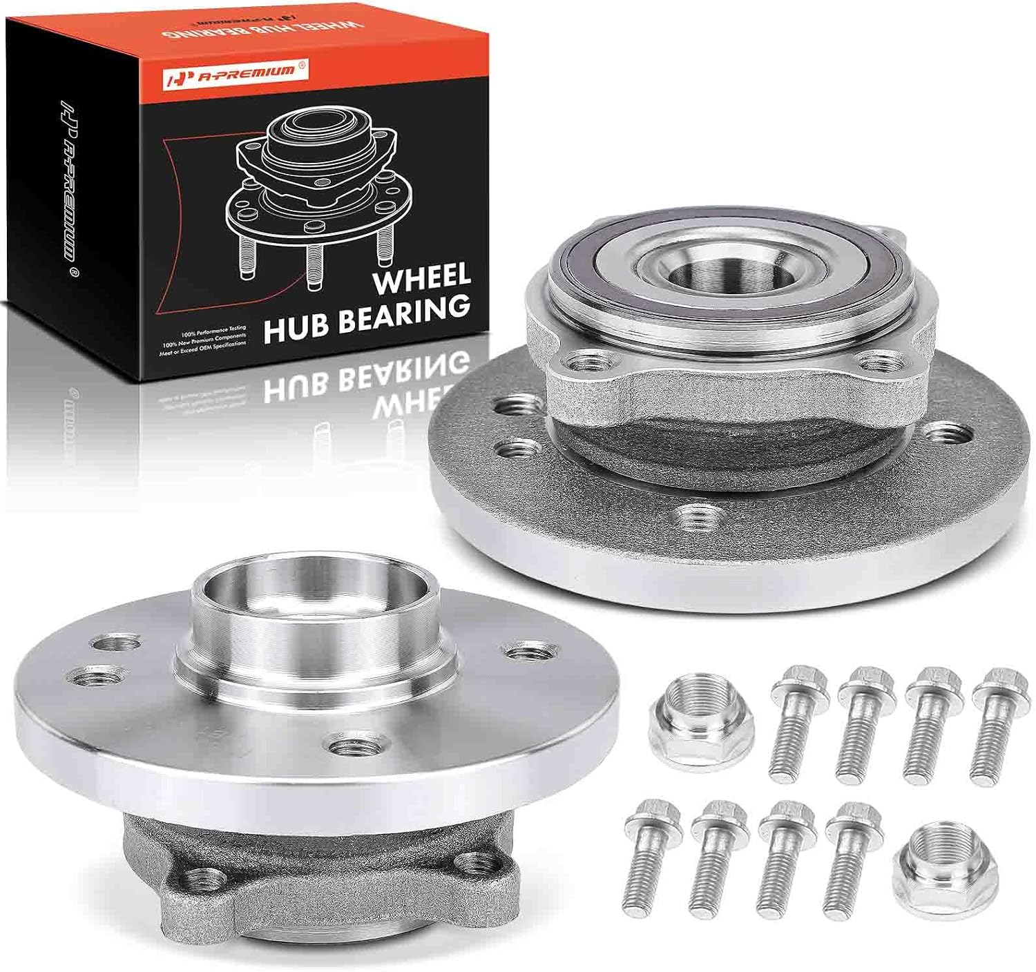 A-Premium 2 x Front Wheel Bearing and Hub Assembly Compatible with Mini Cooper 2002 2003 2004 2005 2006