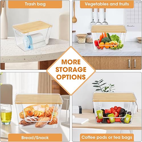 Miniatura 6 de Juego de 2 organizadores de despensa de cocina y contenedores de almacenamiento con un protector de cebolla para nevera, papa, frutas, productos,
