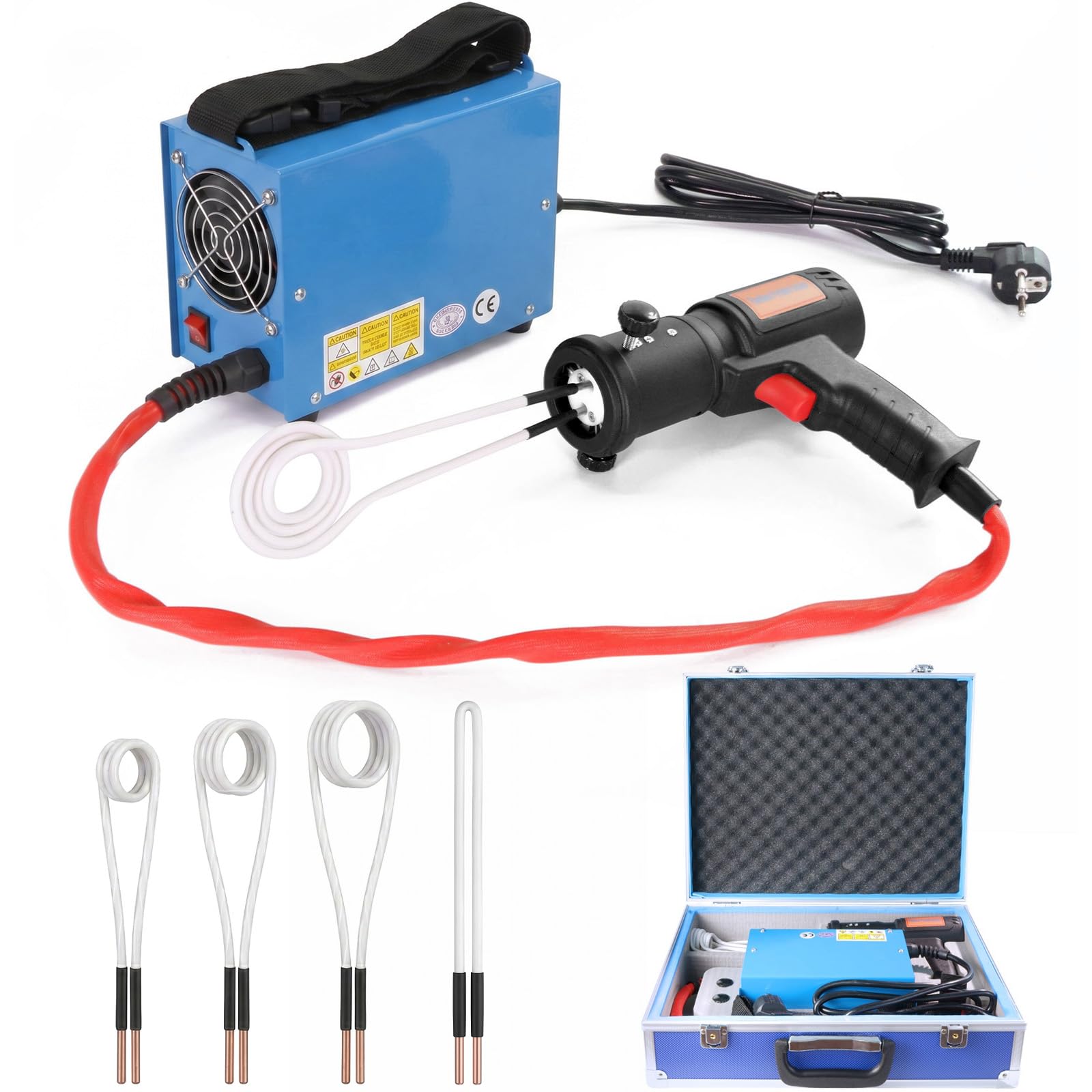 1500W Magnetische Induktionsheizgerät, Induktionsheizgerät kfz, Flameless Induction Heater, Induktionswärmer mit 4 Heizspulen, Schrauben Löser für Induktion