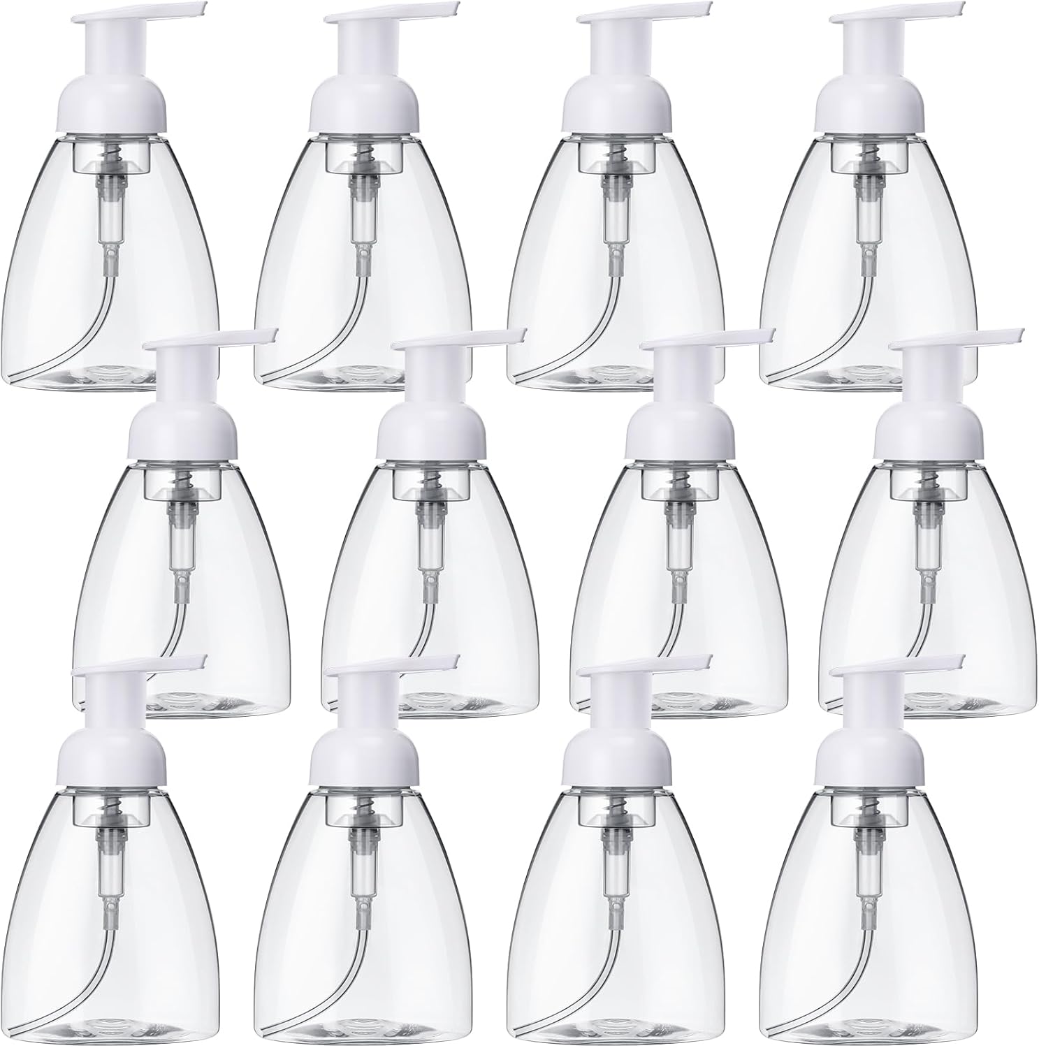 12 Pcs eBoot Foaming Soap Dispenser Foaming Pump Bottle Travel Hand Soap Pump Foam Dispenser Bottle Plastic Press Bottles Empty Refillable Plastic Container for Liquid Shampoo (8 oz)