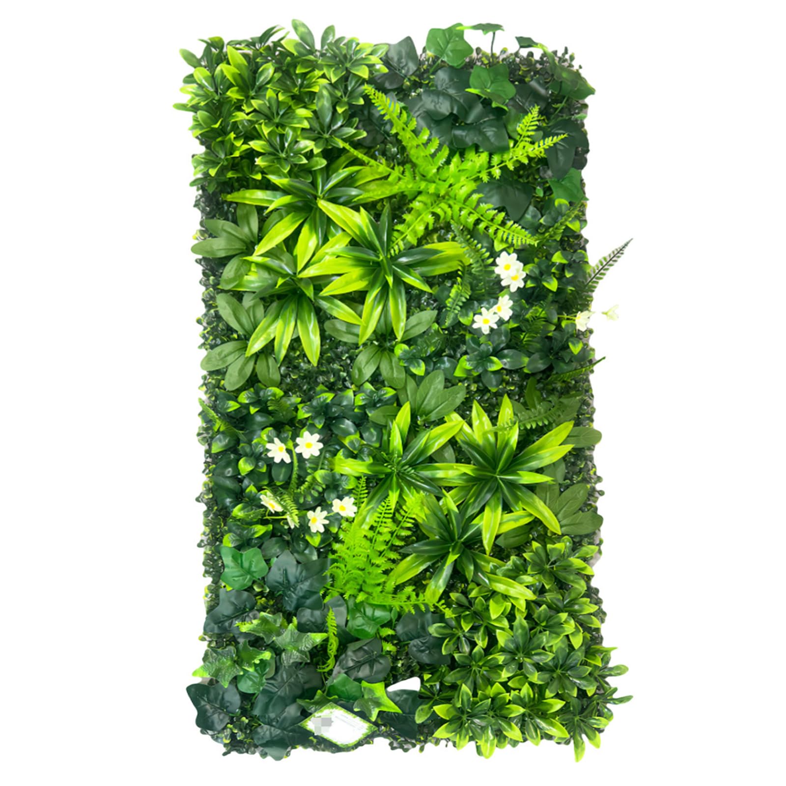 Artificial Green Wall Panel 50cm x 100cm for Indoor and Outdoor Use, Faux Plant Living Wall for Home Garden Office Shop Café Wedding Decor (O)