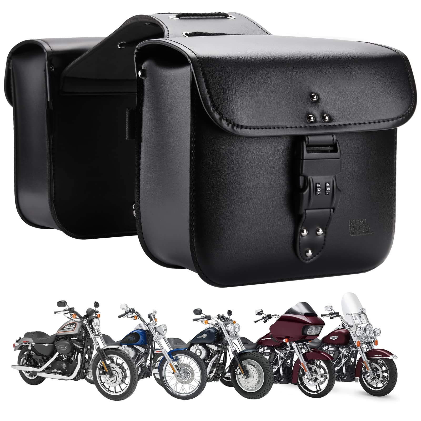 Buy Kemimoto Motorcycle Saddlebags Throw Over Saddle bags with lock