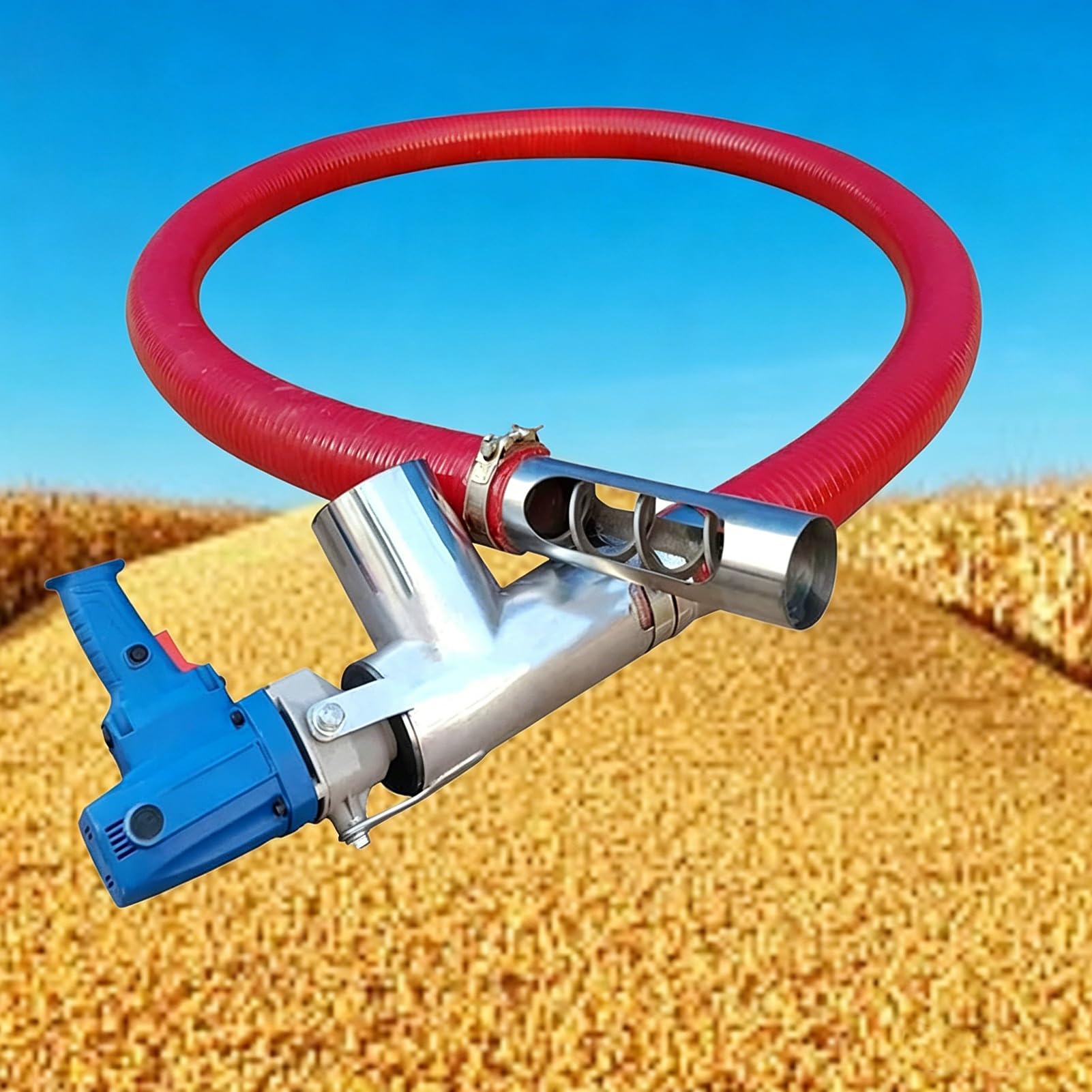 Pompe d'aspiration de grains domestique 1.5M avec convoyeur à vis portable