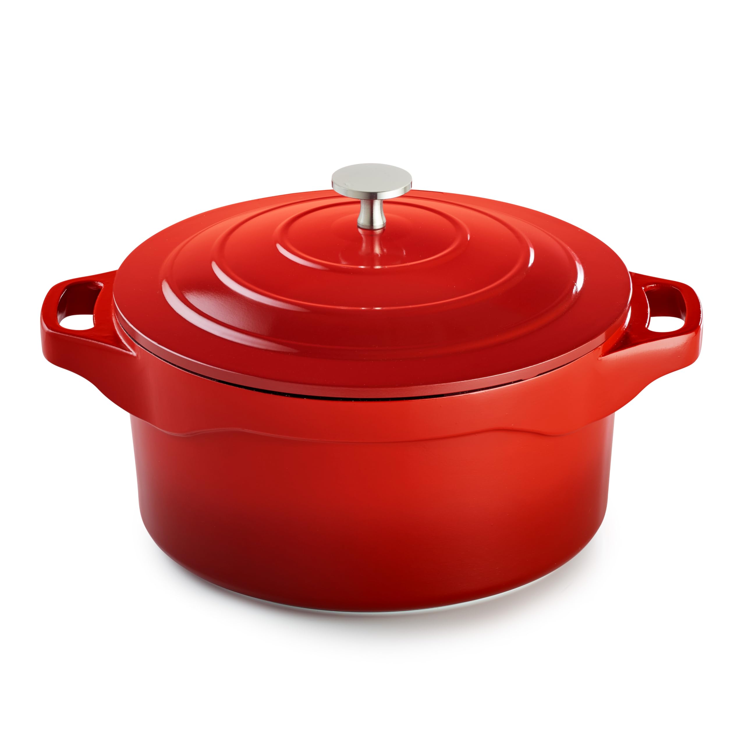 Cocotte en fonte d'aluminium 24cm Magma Pradel Excellence avec maniques amovibles tous feux