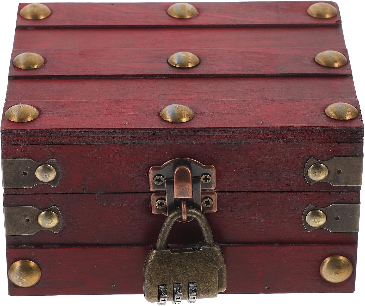 Vintage Treasure Chest with Password Lock European-style Retro Decorative Storage Box for Jewelry and Trinkets Reliable Decor Organizer for Dormitory and Keepsakes