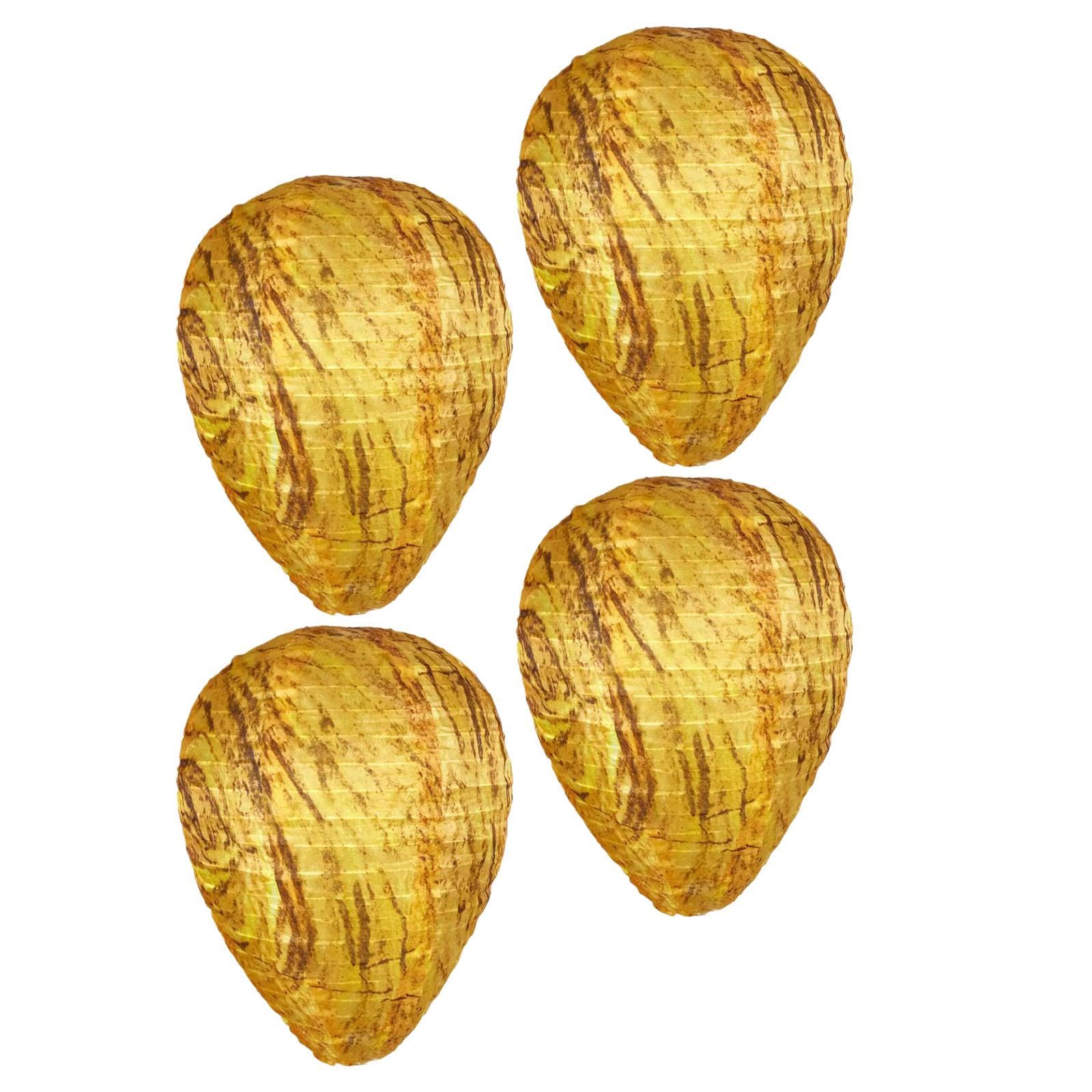 SECRET DESIRE™ 4X Paper Bee Nest Decoy Hanging Imitation Bee Nest for Yellow Jackets Garden