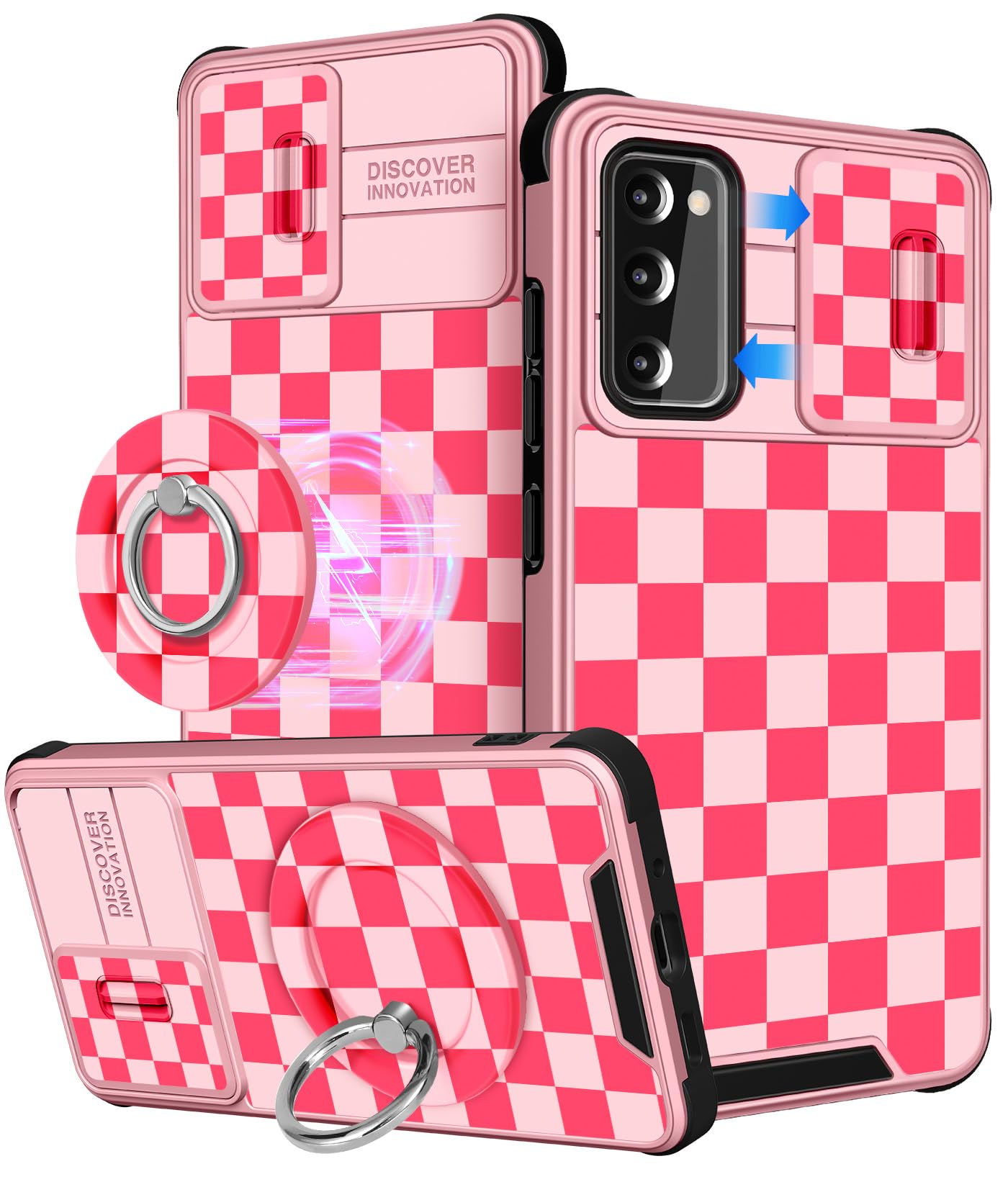 Buleens for Samsung Galaxy S20 FE Case 5G 6.5" - with Ring Stand & Camera Cover Cute Designed for Women Girls Pretty Unique Girly for Galaxy S20 FE 5G Case Compatible with Magsafe
